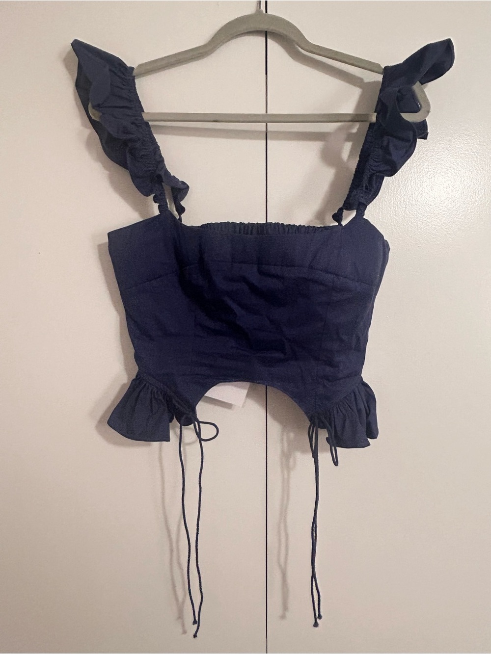 NWT Allina Liu Navy Cropped Tank Top